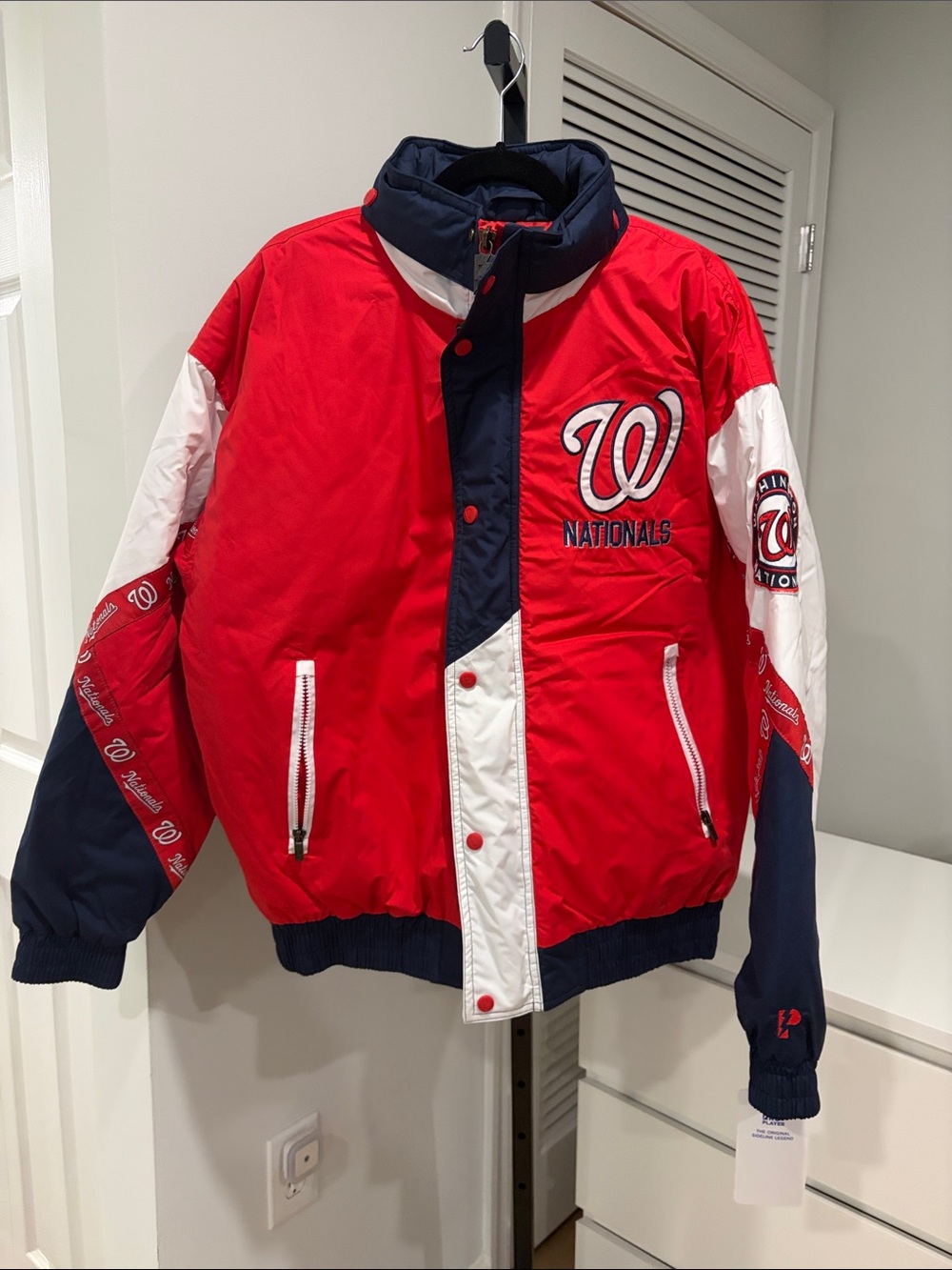 Pro Player Washington Nationals Heritage Tape Jacket – Men’s Medium